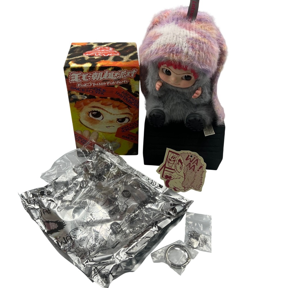 WAKUKU Fuzzy Trendy Fun Party Become Rebel Plush Pendant Figure Confirmed Box